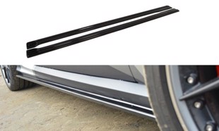 Maxton Side Skirts Diffusers Audi RS6 C7 / C7 Fl - Gloss Black