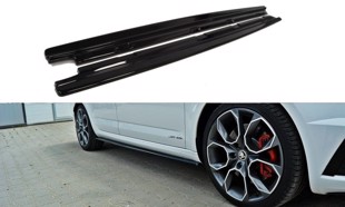 Maxton Side Skirts Diffusers Skoda Octavia RS Mk3 / Mk3 Fl Hatchback / Kombi - Gloss Black