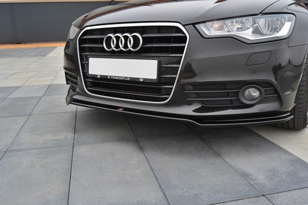 Maxton Front Splitter V.1 Audi A6 C7 - Gloss Black