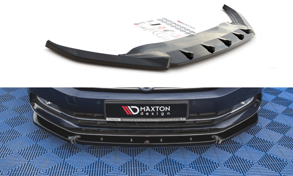 Maxton Front Splitter V.2 Volkswagen Passat B8 - Gloss Black