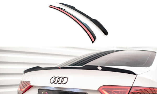 Maxton Spoiler Cap V.2 Audi A5 / A5 S-Line / S5 Coupe 8T - Gloss Black