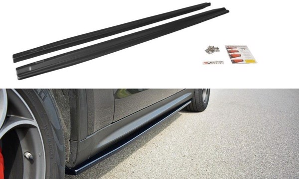 Maxton Side Skirts Diffusers Alfa Romeo Stelvio - Gloss Black