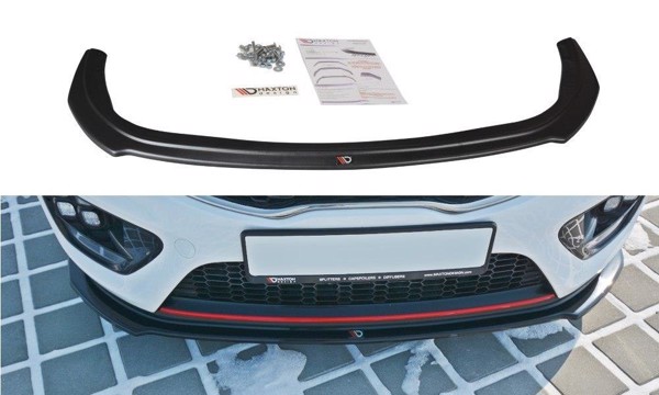 Maxton Front Splitter V.1 Kia Cee\'D / Pro Cee\'D Gt Mk2 - Gloss Black