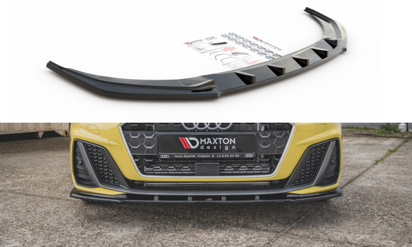 Maxton Front Splitter V.1 Audi A1 S-Line Gb - Gloss Black