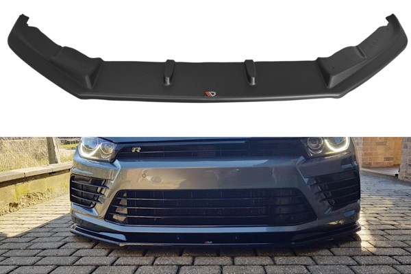 Maxton Front Splitter V.1 Volkswagen Scirocco Mk.3 R Facelift - Gloss Black