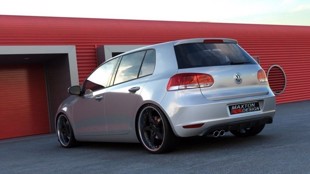 Maxton Rear Valance VW Golf VI With 1 Exhaust Hole - Gloss Black