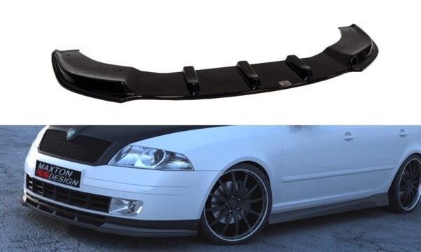 Maxton Front Splitter Skoda Octavia Mk2 - Gloss Black