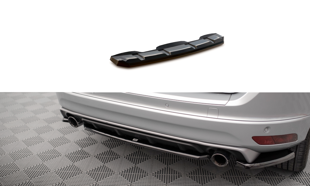 Maxton Central Rear Splitter For Volvo Xc60 R-Design Mk1 Facelift - Gloss Black