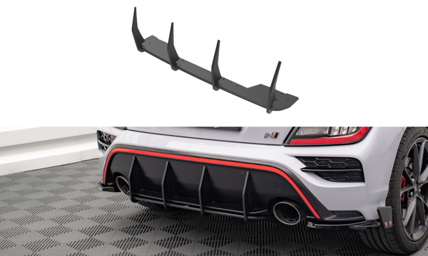 Maxton Street Pro Rear Diffuser Hyundai Kona N Mk1 - Black