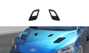 Maxton Bonnet Vents Ford Focus St-Line / St Mk4 ( Smaller ) - Gloss Black