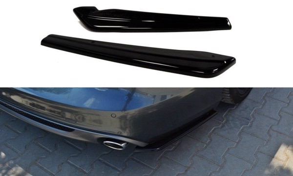 Maxton Rear Side Splitters Audi A6 C7 S-Line Avant - Gloss Black