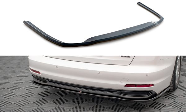 Maxton Central Rear Splitter Audi A6 C8 - Gloss Black