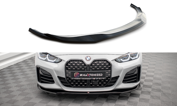 Maxton Front Splitter V.1 BMW 4 Gran Coupe M-Pack G26 - Gloss Black