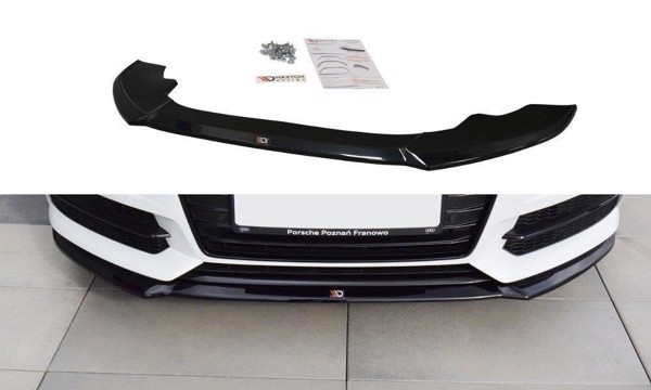 Maxton Front Splitter V.1 Audi A6 C7 S-Line/ S6 C7 Facelift - Gloss Black