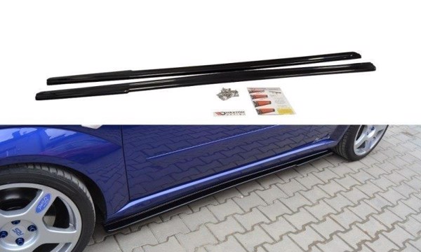 Maxton Side Skirts Diffusers Ford Focus RS Mk1 - Gloss Black