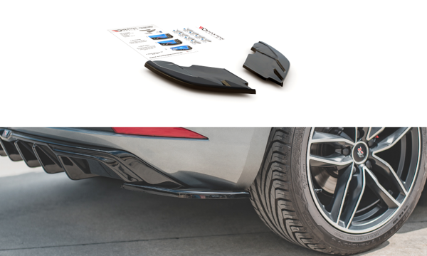Maxton Rear Side Splitters Seat Leon Mk3 Fr Facelift - Gloss Black