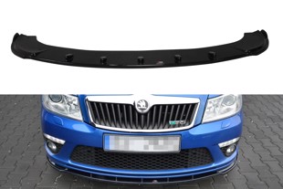 Maxton Front Splitter V.1 Skoda Octavia RS Mk2 Fl - Gloss Black