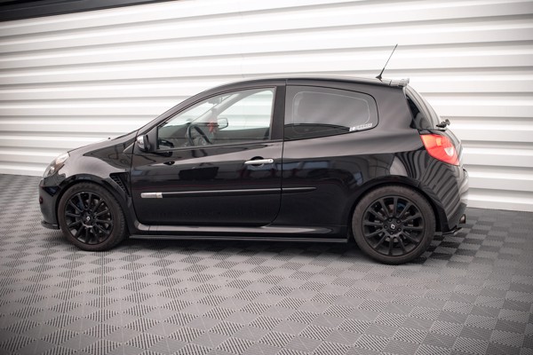 Maxton Rear Side Splitters Renault Clio Iii RS - Gloss Black