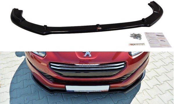 Maxton Front Splitter V.1 Peugeot Rcz Facelift  - Gloss Black