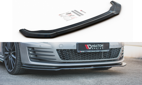 Maxton Front Splitter V.2 VW Golf 7 Gti  - Gloss Black