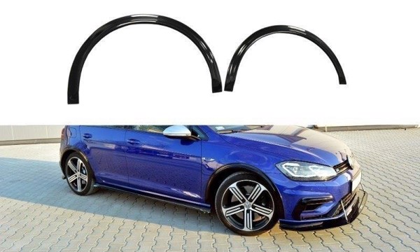 Maxton Fenders Extension VW Golf 7 R / R-Line Facelift - Gloss Black