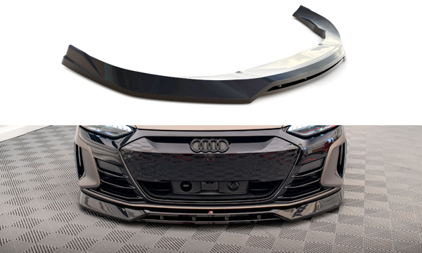 Maxton Front Splitter V.3 Audi E-Tron Gt / RS Gt Mk1 - Gloss Black