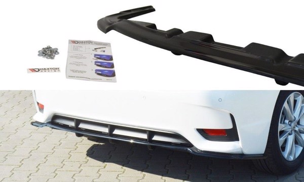 Maxton Central Rear Splitter Lexus Ct Mk1 Facelift (With Vertical Bars) - Gloss Black