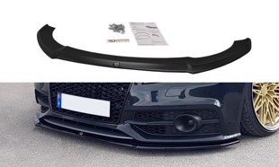 Maxton Front Splitter V.1 Audi A7 Mk1 S-Line - Gloss Black