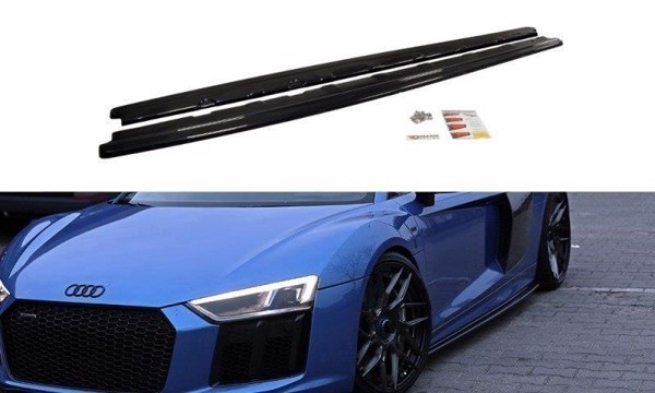 Maxton Side Skirts Diffusers Audi R8 Mk.2 - Gloss Black