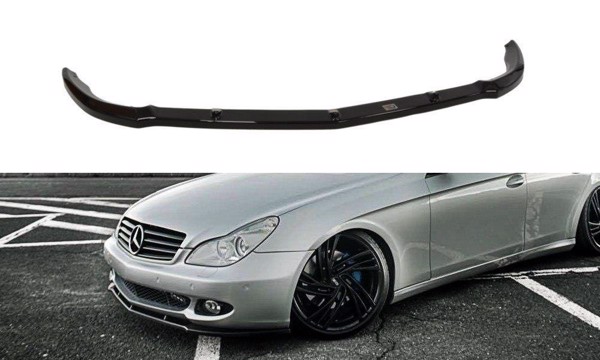 Maxton Front Splitter Mercedes Cls C219 Standard Bumper - Gloss Black