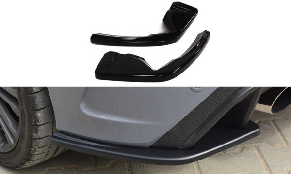 Maxton Rear Side Splitters Ford Focus RS Mk3 - Gloss Black