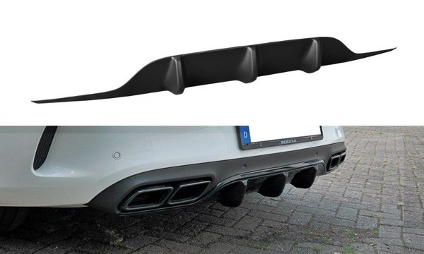 Maxton Rear Valance Mercedes C-Class C205 63Amg Coupe - Gloss Black