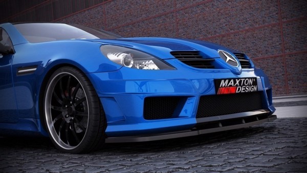 Maxton Front Splitter Mercedes Slk R171 (For Me-Slk -R171-Amg172-F1) - Gloss Black