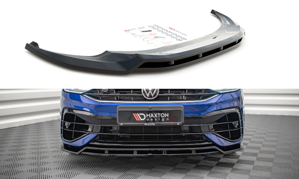 Maxton Front Splitter V.1 Volkswagen Tiguan R / R-Line Mk2 Facelift - Gloss Black