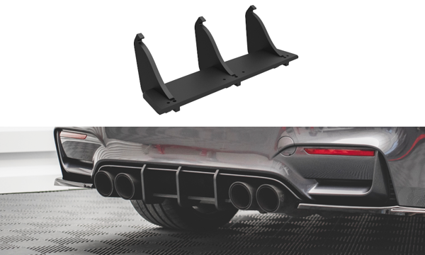 Maxton Street Pro Rear Diffuser BMW M4 F82 - Black