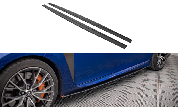 Maxton Street Pro Side Skirts Diffusers Lexus Gs F Mk4 Facelift - Black