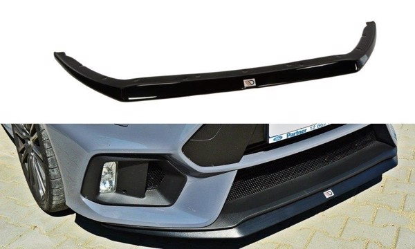 Maxton Front Splitter V.2 Ford Focus RS Mk3 - Gloss Black