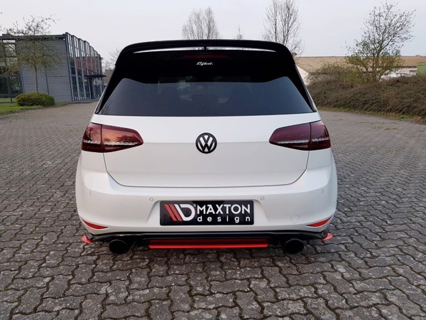 Maxton Central Rear Splitter VW Golf Mk7 Gti Clubsport - Gloss Black