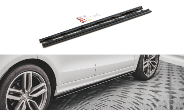 Maxton Side Skirts Diffusers Audi Sq5 Mk1 (8R) - Gloss Black