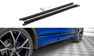 Maxton Side Skirts Diffusers Volkswagen Tiguan R / R-Line Mk2 Facelift - Gloss Black