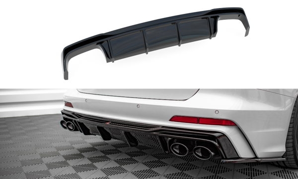 Maxton Rear Valance Audi S6 C8 - Gloss Black