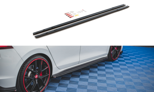 Maxton Side Skirts Diffusers Volkswagen Golf 8 Gti - Gloss Black