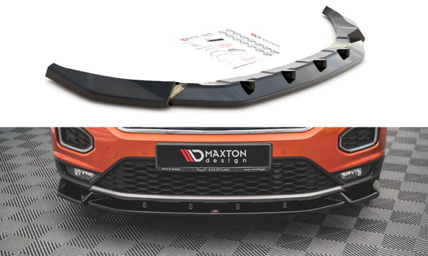 Maxton Front Splitter V.2 Volkswagen T-Roc Mk1 - Gloss Black