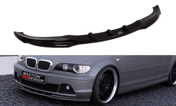 Maxton Front Splitter BMW 3 E46 Coupe Facelift Model - Gloss Black