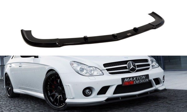 Maxton Front Splitter Mercedes C-Class C219 - W204 Amg Look - Gloss Black