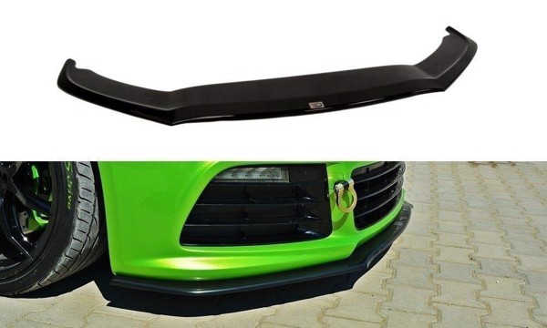 Maxton Front Splitter VW Scirocco R Ver2 - Gloss Black