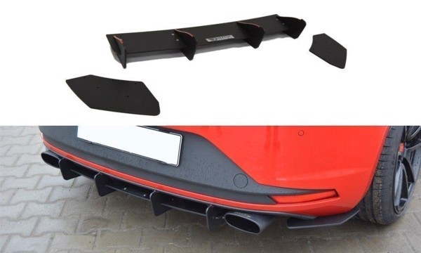 Maxton Seat Leon Iii Cupra Rear Diffuser & Rear Side Splitters