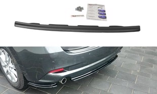 Maxton Central Rear Splitter Mazda 3 Bm (Mk3) Facelift (Without Vertical Bars) - Gloss Black