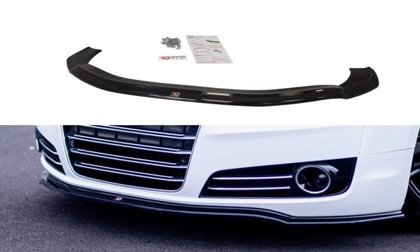 Maxton Front Splitter V.1 Audi A8 D4 - Gloss Black