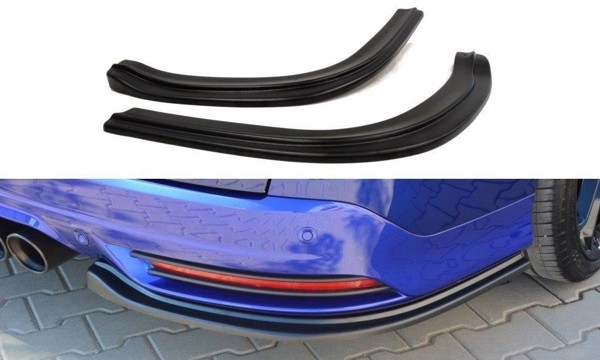 Maxton Rear Side Splitters Ford Focus St Mk3 Estate - Gloss Black